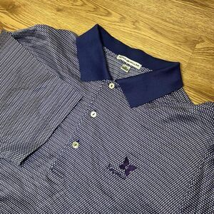Aloha Kapalua Golf Club Peter Millar Summer Comfort Polo XL Purple White Crown